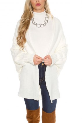 Cardigan Alyssa White din Colectia de CARDIGANE / PONCHO