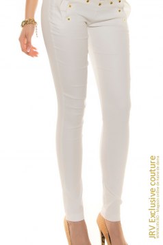 Pantaloni Karmen White - Magazin online haine de dama Fashion
