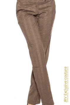Pantaloni Delya Brown-Silver - Magazin online haine de dama Fashion