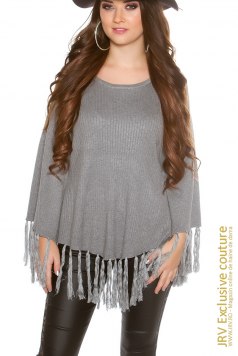 Poncho Cara Grey - Magazin online haine de dama Fashion