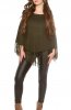 CARDIGANE / PONCHO - Poncho Cara Khaki