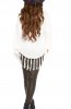 CARDIGANE / PONCHO - Poncho Cara White