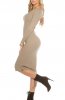 ROCHII TRICOT - Rochie tricot Roberta Cappuccino