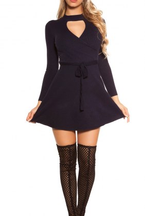 Rochie tricot Daka Dark Blue din Colectia de ROCHII TRICOT
