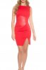 ROCHII ELEGANTE - Rochie eleganta cu piele Atya Red