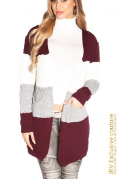 Cardigan Indyra Bordeaux - Magazin online haine de dama Fashion