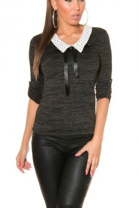 Pulover Retro Black din Colectia de DE VARA