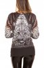 PULOVERE / CARDIGANE - Pulover Leo Print Grey