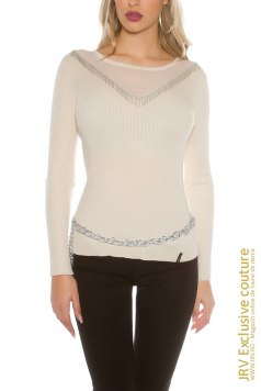 Pulover Aliana Beige - Magazin online haine de dama Fashion
