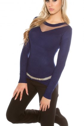 Pulover Trinity Dark Blue din Colectia de PULOVERE / CARDIGANE