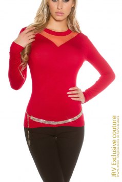 Pulover Trinity Red - Magazin online haine de dama Fashion