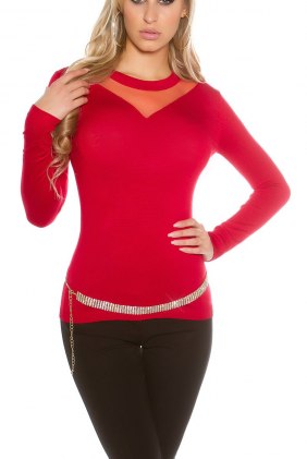 Pulover Trinity Red din Colectia de PULOVERE / CARDIGANE