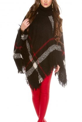 Poncho Kora Black din Colectia de CARDIGANE / PONCHO