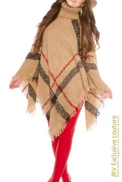 Poncho Kora Cappuccino - Magazin online haine de dama Fashion