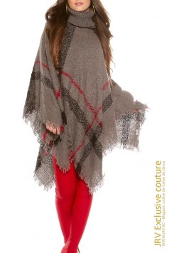 Poncho Kora Grey - Magazin online haine de dama Fashion