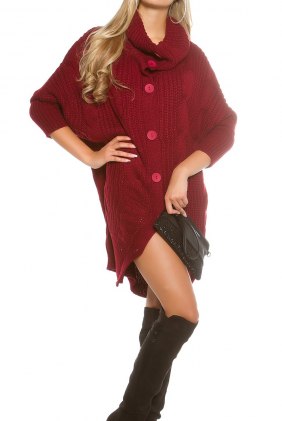 Cardigan Molly Bordeaux din Colectia de CARDIGANE / PONCHO