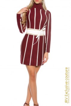 Rochie tricot Merysa Bordeaux - Magazin online haine de dama Fashion