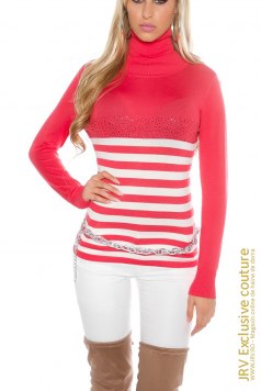 Pulover Simone Coral - Magazin online haine de dama Fashion