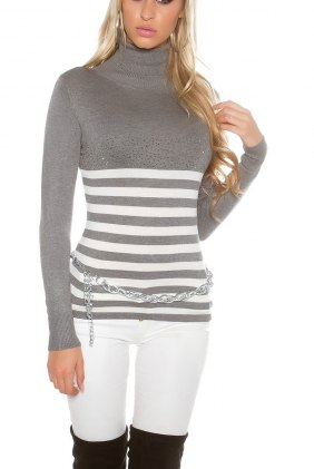 Pulover Simone Grey din Colectia de PULOVERE / CARDIGANE