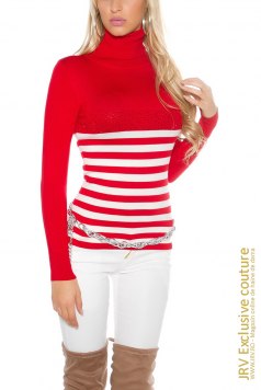 Pulover Simone Red - Magazin online haine de dama Fashion
