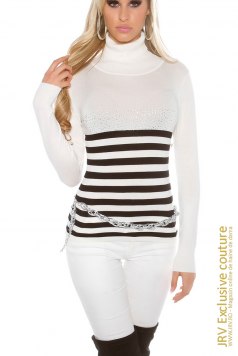 Pulover Simone White - Magazin online haine de dama Fashion