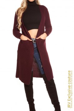 Cardigan Tonya Bordeaux - Magazin online haine de dama Fashion