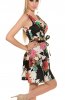 SCOASE DIN STOC - Rochie de zi Flower Black-Fuchsia