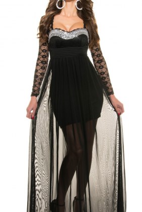 Rochie eleganta Ossya Black din Colectia de SCOASE DIN STOC