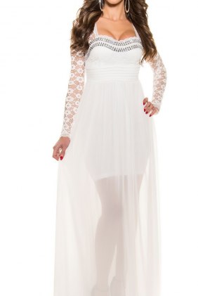 Rochie eleganta Ossya White din Colectia de SCOASE DIN STOC