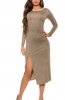 ROCHII TRICOT - Rochie tricot Gabrille Taupe