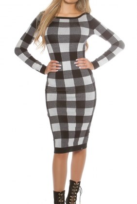 Rochie tricot Yakira Black din Colectia de ROCHII TRICOT