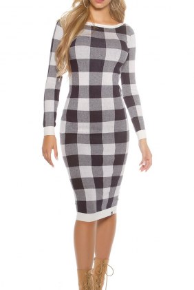 Rochie tricot Yakira White din Colectia de ROCHII TRICOT
