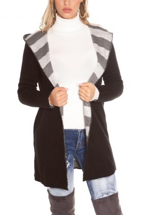 Cardigan Dyna Black din Colectia de CARDIGANE / PONCHO
