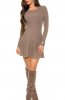 STOC EPUIZAT - Rochie tricot Sora Cappuccino