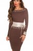 ROCHII TRICOT - Rochie tricot Alicya Brown