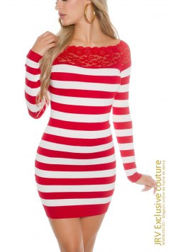 Rochie tricot Chole Red - Magazin online haine de dama Fashion