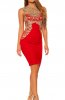 ROCHII ELEGANTE - Rochie eleganta cu broderie Amelya Red