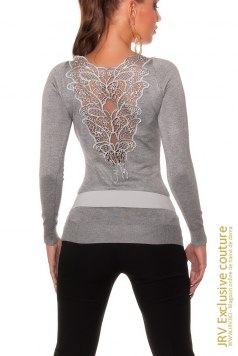 Pulover Tyna Grey - Magazin online haine de dama Fashion