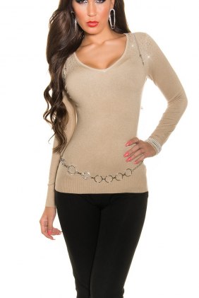 Pulover Smya Beige din Colectia de DE IARNA