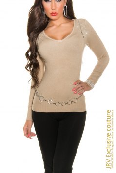 Pulover Smya Beige - Magazin online haine de dama Fashion