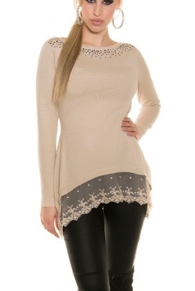 Pulover Etyna Beige din Colectia de PULOVERE / CARDIGANE