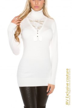 Pulover Zaly Cream - Magazin online haine de dama Fashion