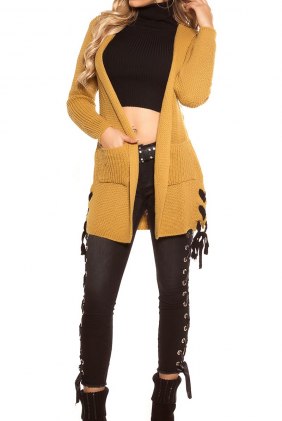 Cardigan Yanna Mustard din Colectia de CARDIGANE / PONCHO