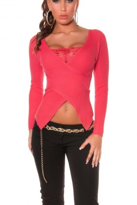 Pulover Ginger Coral din Colectia de DE VARA