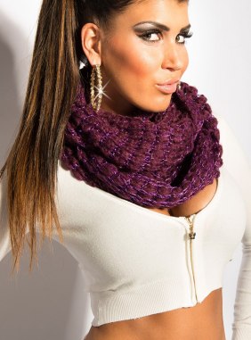 Esarfa Dolley Purple din Colectia de esarfe / fulare JRV.ro