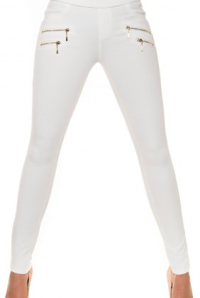 Pantaloni Eloys White din Colectia de SCOASE DIN STOC