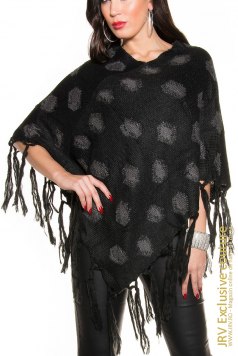 Poncho Anya Black - Magazin online haine de dama Fashion