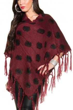 Poncho Anya Bordeaux din Colectia de SCOASE DIN STOC