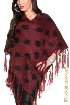 Poncho Anya Bordeaux - Magazin online haine de dama Fashion