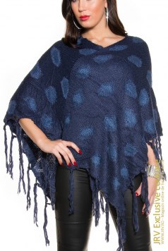 Poncho Anya Navi - Magazin online haine de dama Fashion